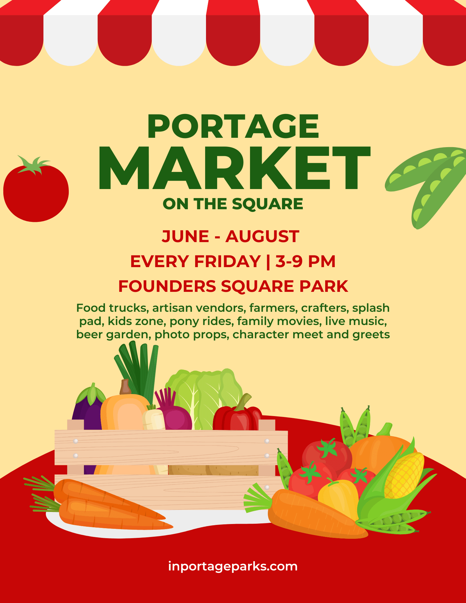 Red And Yellow Minimalist Farmers Market Flyer (2)