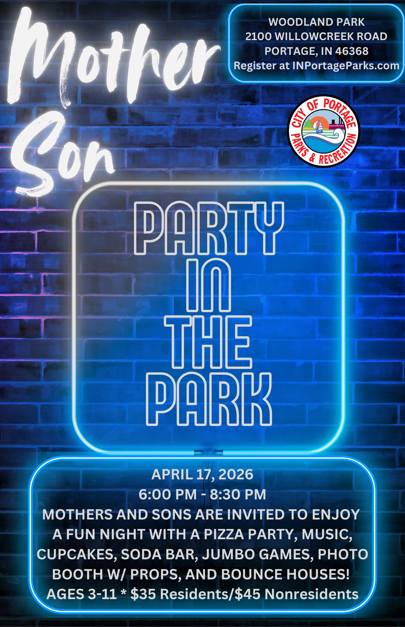 Mother Son Party In The Park 2026 Flyer