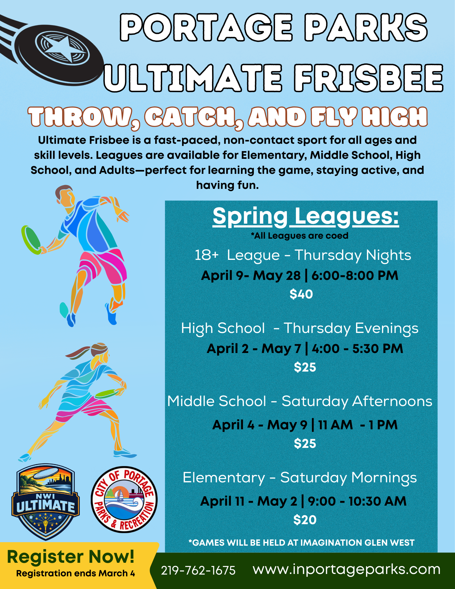 Updated Ultimate Frisbee Flyer