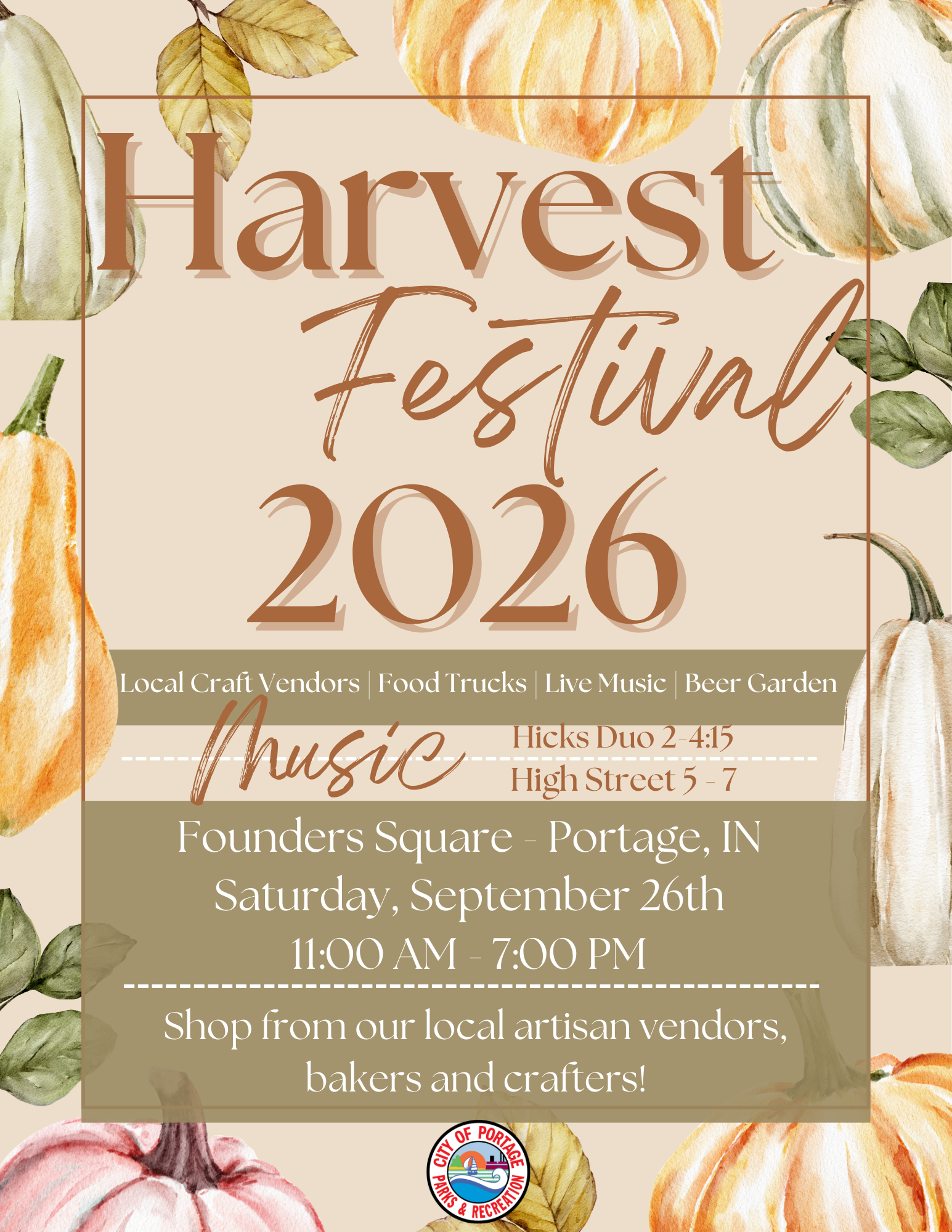 Harvest Festival 2026 Updated Music